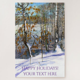 Snow fell Watercolor  Jigsaw Puzzle