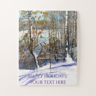 Snow fell Watercolor Jigsaw Puzzle