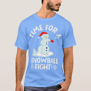 Snow Fight Snowball Going To The Kid Funny Snowbal T-Shirt