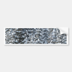 Snow Fir Tree Texture Bumper Sticker