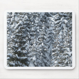 Snow Fir Tree Texture Mouse Mat