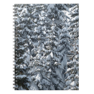 Snow Fir Tree Texture Notebook