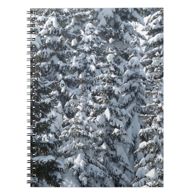 Snow Fir Tree Texture Notebook (Front)