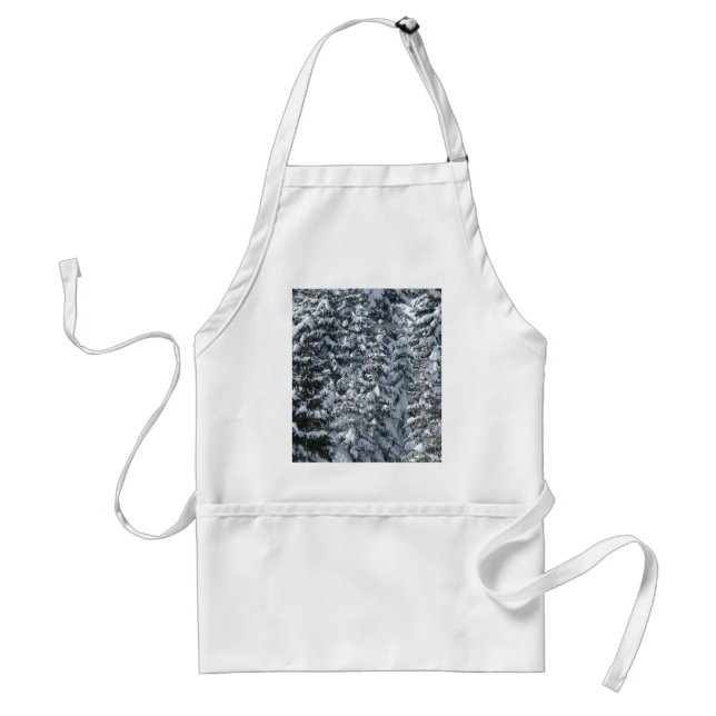 Snow Fir Tree Texture Standard Apron (Front)