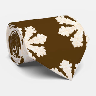 Snow flake brown tie