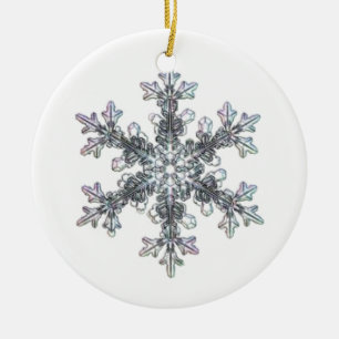 Snow flake ceramic tree decoration