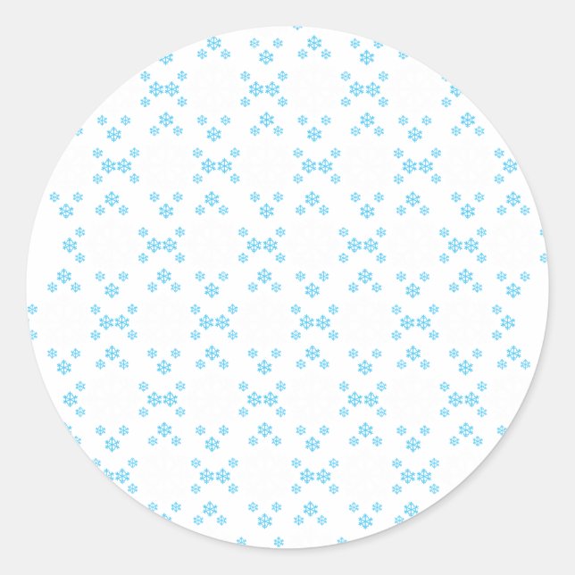 Snow Flake Classic Round Sticker (Front)