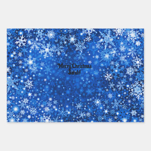 Snow Flake Custom Wrapping paper sheets