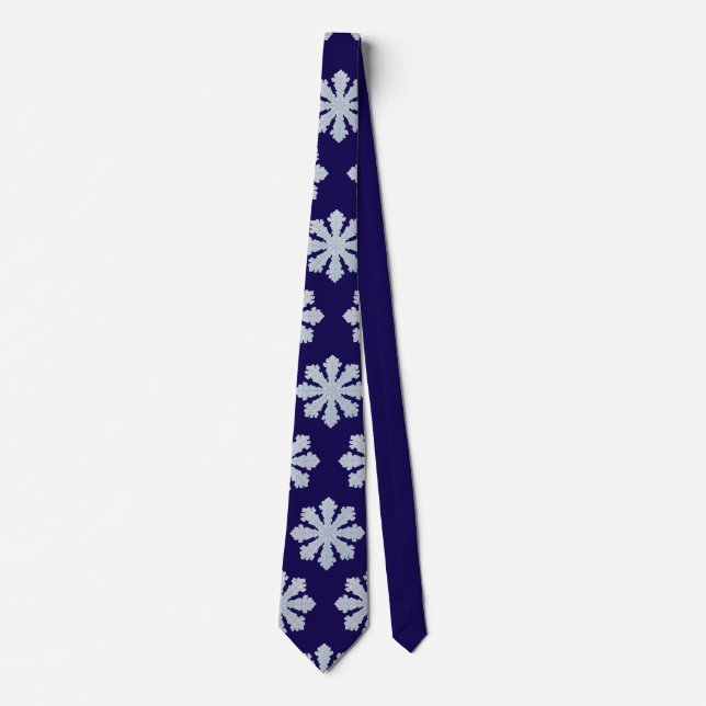 Snow flake dark blue tie (Front)