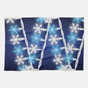 Snow Flake Lights Tea Towel