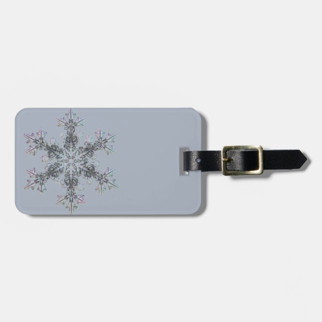 Snow flake luggage tag (Front Horizontal)