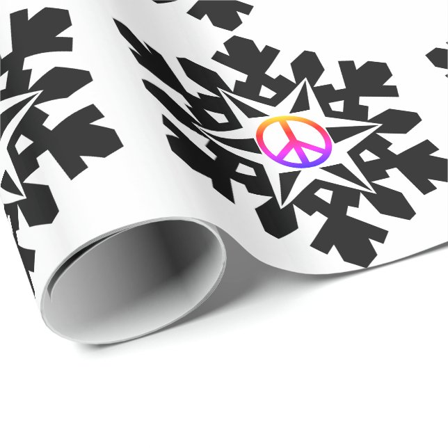 Snow flake - peace on earth wrapping paper (Roll Corner)