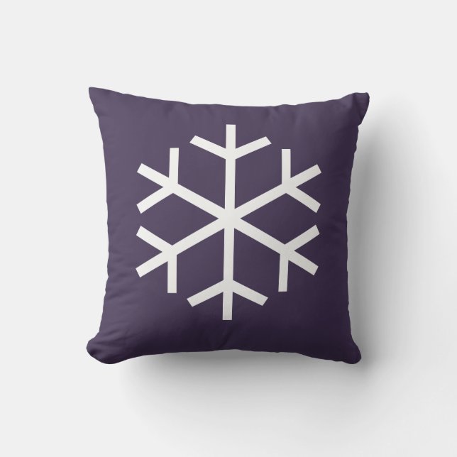 Snow Flake Throw Pillow (Front)
