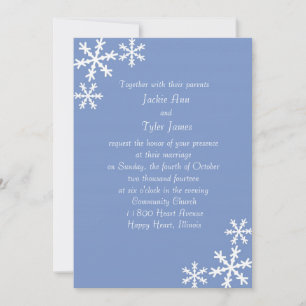 Snow Flake Wedding Invitation