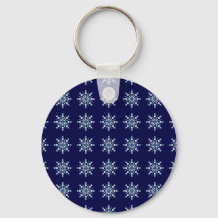 Snow flakes pattern key ring