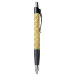 Snow Flakes Yellow White