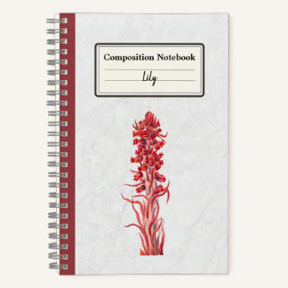 Snow Flower Personalised Composition Notebook