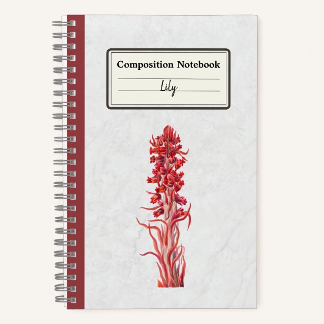 Snow Flower Personalised Composition Notebook (Front)