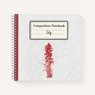 Snow Flower Personalised Composition Notebook