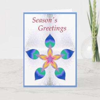 Snow Flower Seasons Greetings Card