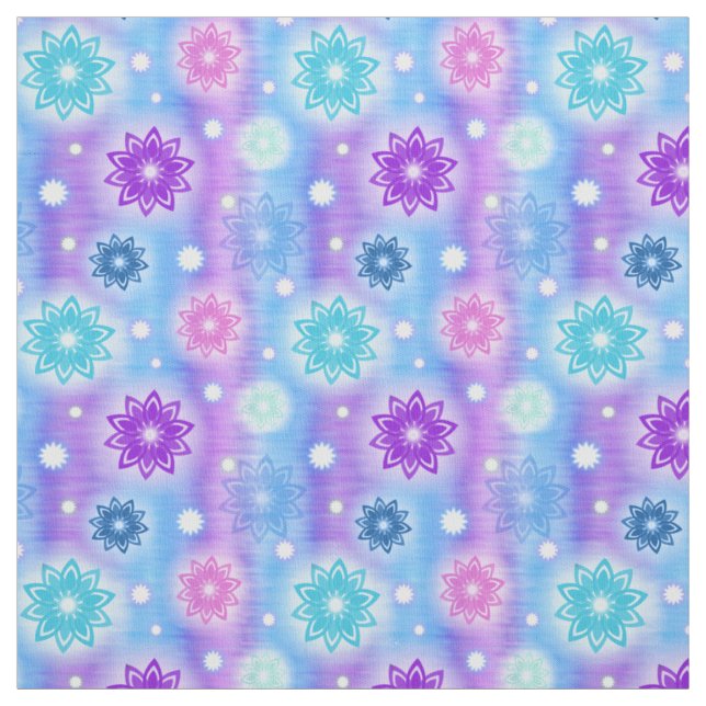 snow flowers fabric (Swatch)
