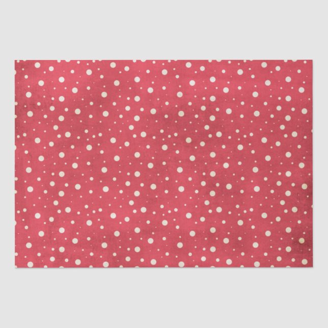 Snow Flurries on Red Tissue Paper (Front)