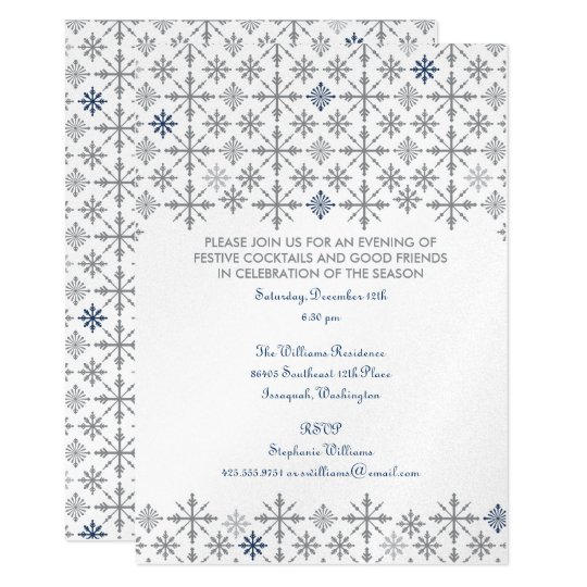 Snow Flurries Party Invitation