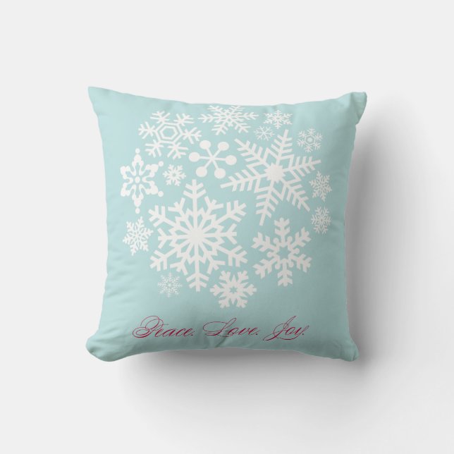 Snow Flurries (Personalised) Square Pillow (Front)