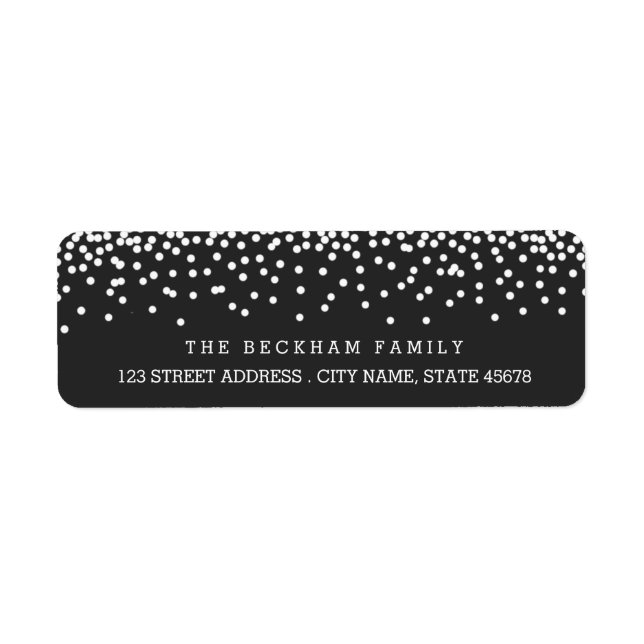 Snow Flurry Holiday Return Adress Labels / Grey (Front)