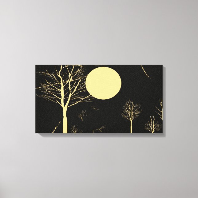 Snow flurry on a moonlit night  Wrapped Canvas (Front)