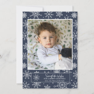 Snow Flurry Photo Holiday Card