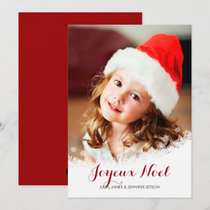 Snow Flurry Photo Holiday Card