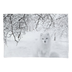Snow Fox in Winter Woods Pillowcase
