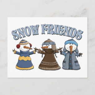 Snow Friends Snowmen Postcard