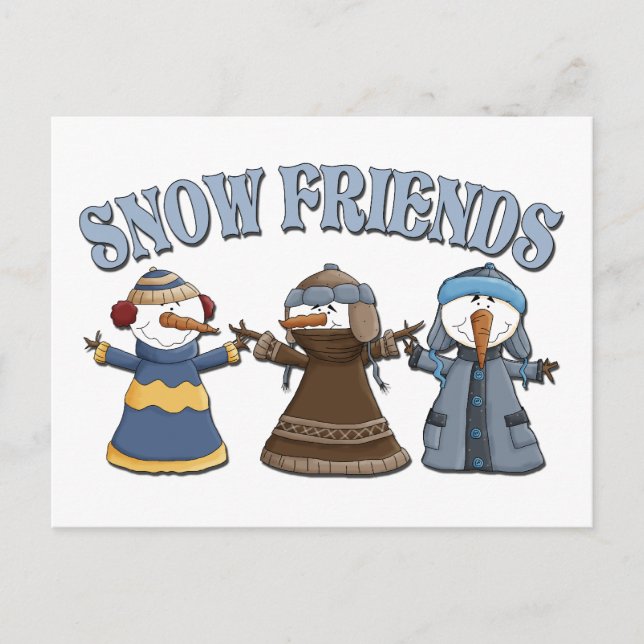 Snow Friends Snowmen Postcard (Front)
