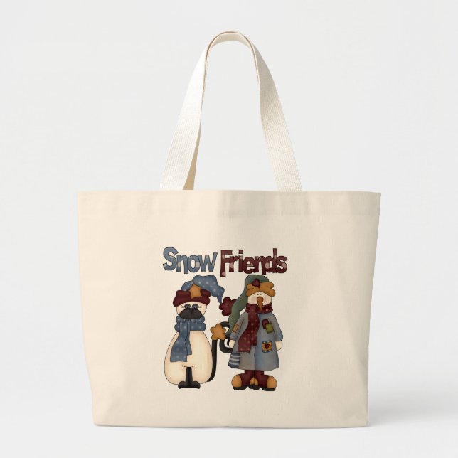 Snow Friends Tshirts and Gifts Large Tote Bag (Front)