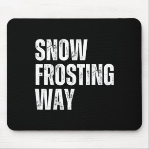 Snow frosting way funner teacher student winter mouse mat