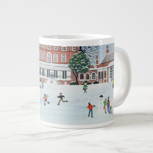 Snow Fun 1991 Large Coffee Mug (Front Right)