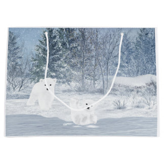 Snow Fun - Polar Bear Cubs Large Gift Bag