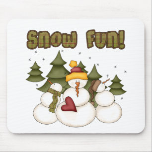 Snow Fun Two Tshirts and Gifts Mouse Mat