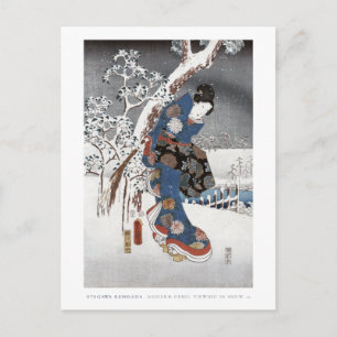 Snow Geisha Postcard