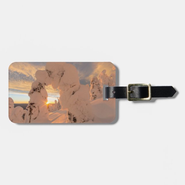 Snow Ghosts In The Whitefish Range Luggage Tag (Front Horizontal)