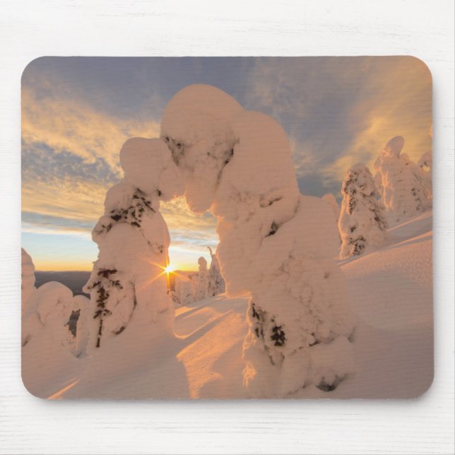 Snow Ghosts In The Whitefish Range Mouse Mat (Front)