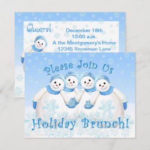 Snow Girls Holiday Brunch Invitations