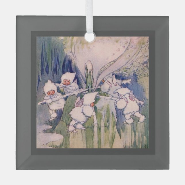 snow glass tree decoration (Front)