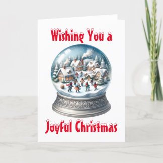 Snow Globe Blank Christmas Holiday Card