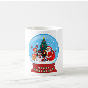 Snow Globe Christmas Ceramic Mug