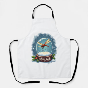 Snow Globe Dragonfly Apron