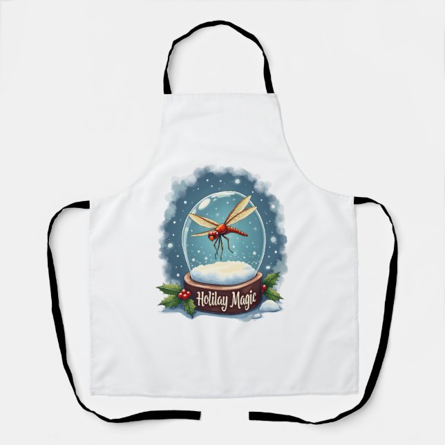 Snow Globe Dragonfly Apron (Front)