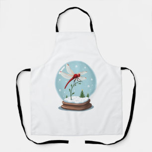 Snow Globe Dragonfly Apron